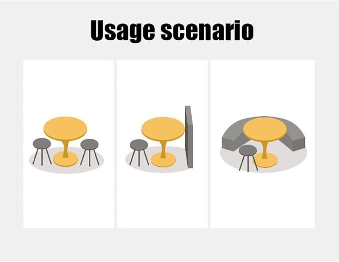 24" Round Tulip Dining Table, Mid-Century Modern Kitchen Table for 2-3 People, Small Space Bistro Table for Kitchen Living Room Balcony Office