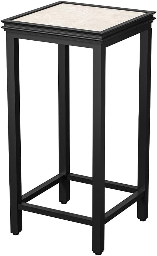 Tall Plant Stand Indoor, Modern Black Aluminum Alloy Plant Shelf, Corner Flower Pot Holder Organizer for Living Room, Balcony, Patio, Garden (L15.8 x W15.8 x H19.7 inch)