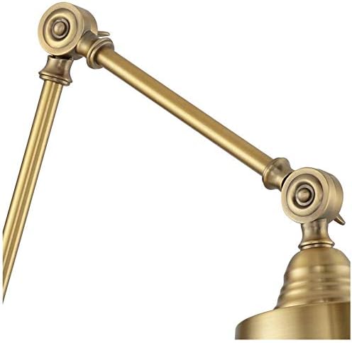 360 Lighting Mendes Modern Swing Arm Adjustable Wall Lamps Set of 2 Antique Brass Plug-in Light Fixture Up Down Metal Shade for Bedroom Bedside House Reading Living Room Home Hallway Dining