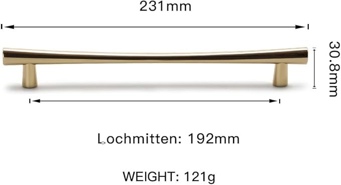YAGU 5 Pack Polished Brass Cabinet Pulls, 7.5 Inch Hole Center Bright Gold Kitchen Drawer Handles Furniture Hardware for Bathroom Cupboard Dresser Wardrobe Closet