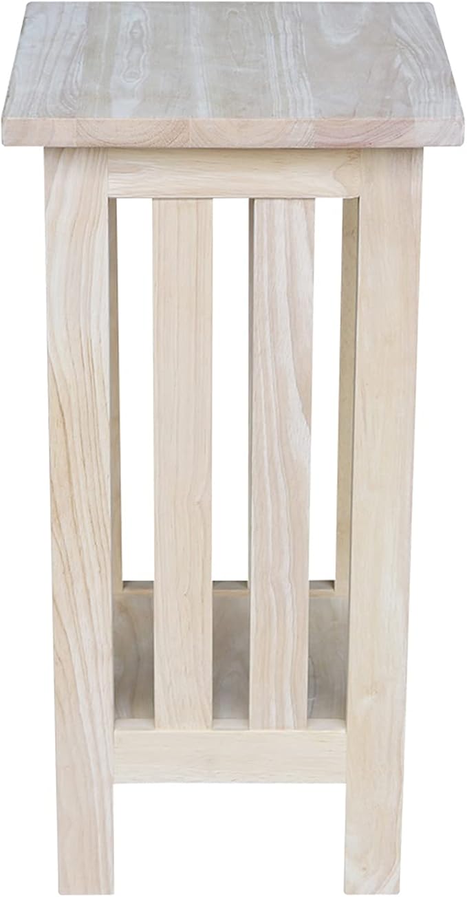 IC International Concepts Mission Plant Stand, 24-Inch High, Solid Parawood, Unfinished
