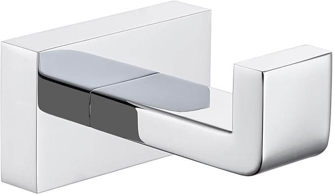 Suyar Bathroom Towel Hook, SUS 304 Stainless Steel Robe Towel Holder for Wall, Chrome