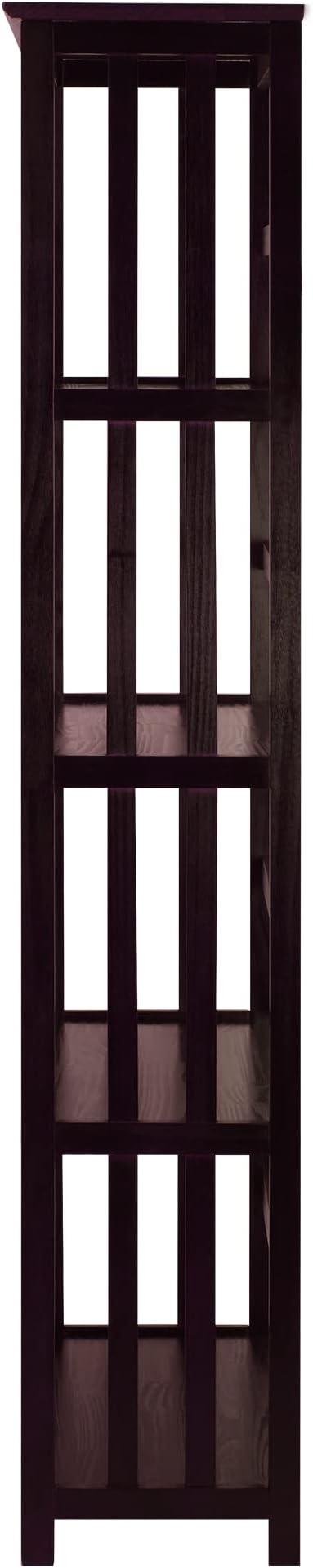 Casual Home Mission Style 5-Shelf Bookcase, Espresso