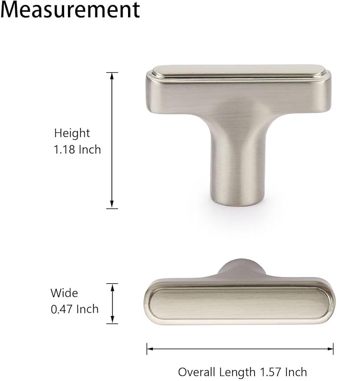 Lardmon 10 Pack Brushed Satin Nickel Cabinet Knobs Drawer Knobs Modern Single Hole Cabinet Pulls Solid Cabinet Handles Drawer Pulls Heavy Duty Kitchen Hardware for Dresser Cupboard Wardrobe