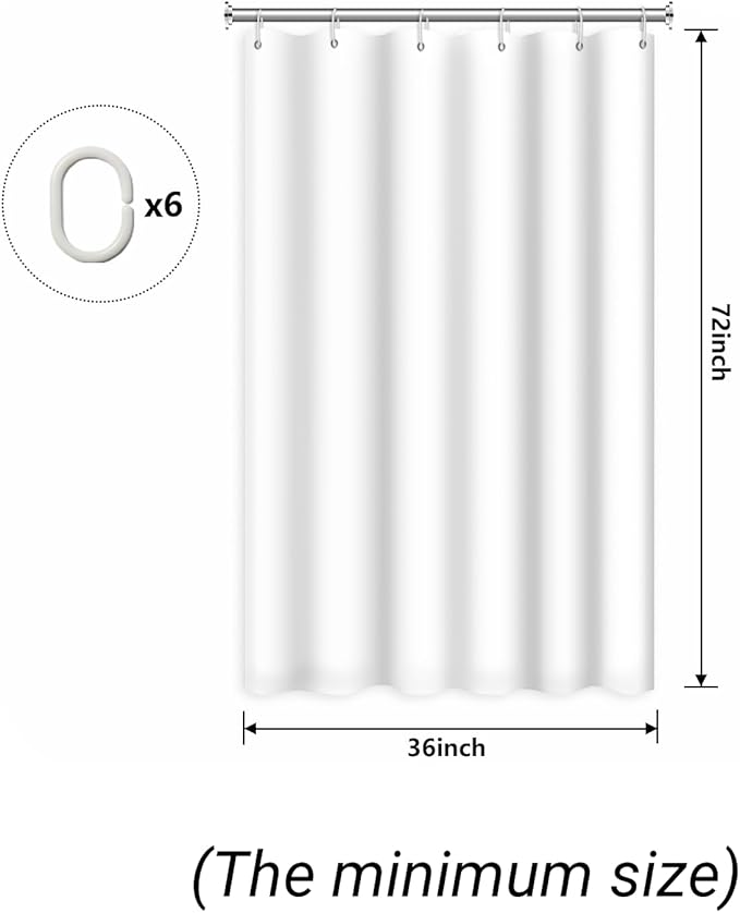 Modern Abstract Style Shower Curtain Black White Round Pattern Geometric Lines Shower Curtains for Art Aesthetic Bathroom Waterproof Fabric Decor Set with Hooks, 36W x 72H Inch