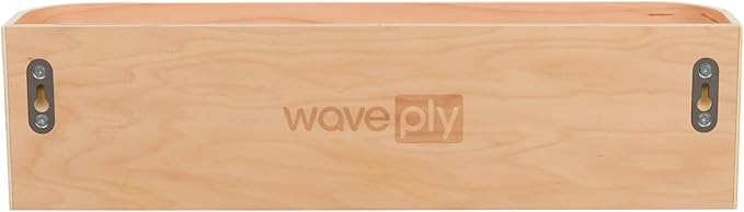 Wooden Wall Mounted Display Caddy, Floating Shelf Organizer Rack, Wood Wall Pocket, Storage Basket Bin 17.7” Wide (Maple)