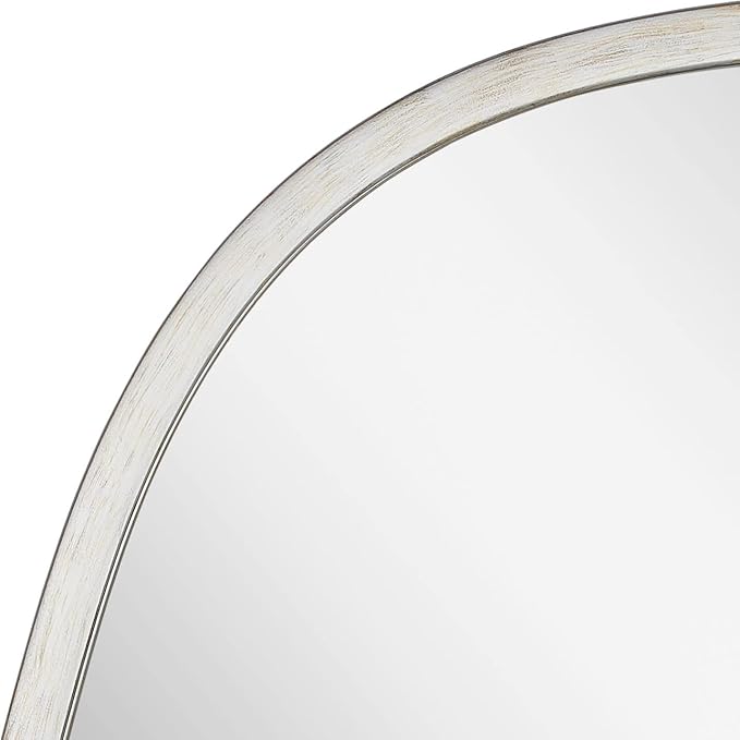 Signature Hardware 484230 Amburgey 33-3/4" x 33-3/4" Asymmetrical Framed Bathroom Mirror - Satin Brass