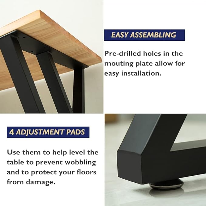 Table Legs 36 Inch, Counter Height Table Legs, Bar Metal High Tall Base Desk Steel for Kitchen or Outdoor