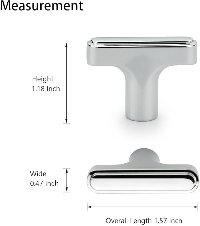 Lardmon 10 Pack Polished Chrome Cabinet Knobs Drawer Knobs Modern Single Hole Cabinet Pulls Solid Cabinet Handles Drawer Pulls Heavy Duty Kitchen Cabinet Hardware for Dresser Cupboard Wardrobe