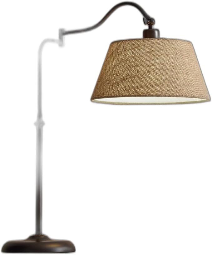 HomeRoots Dark Bronze Metal Swing Arm Adjustable Table Lamp