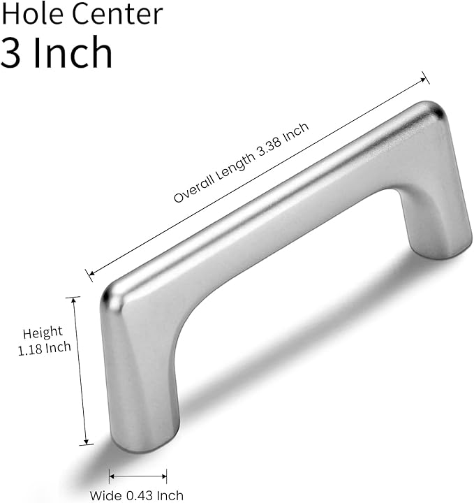 Lardmon 10 Pack Polished Chrome Modern Cabinet Pulls 3 Inch(76mm) Hole Center Timeless Drawer Pulls Vanity Pulls Classic Kitchen Cabinet Handles Hardware for Dresser, 3.4 Inch(86mm) Total Length