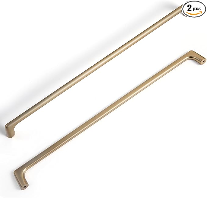 Goo-Ki Champagne Bronze Cabinet Pulls with 12.6'' Hole Centers, Modern Style Zinc Alloy Cabinet Handles for Dresser,Wardrobe,Cupboard- 2 Pack