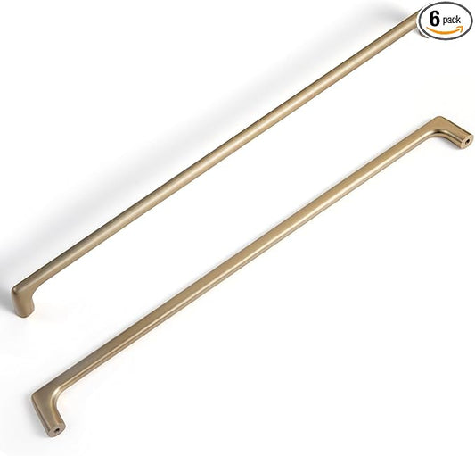 Goo-Ki Champagne Bronze Cabinet Pulls with 12.6''(256mm) Hole Centers, Modern Style Zinc Alloy Cabinet Handles for Dresser,Wardrobe,Cupboard- 6 Pack