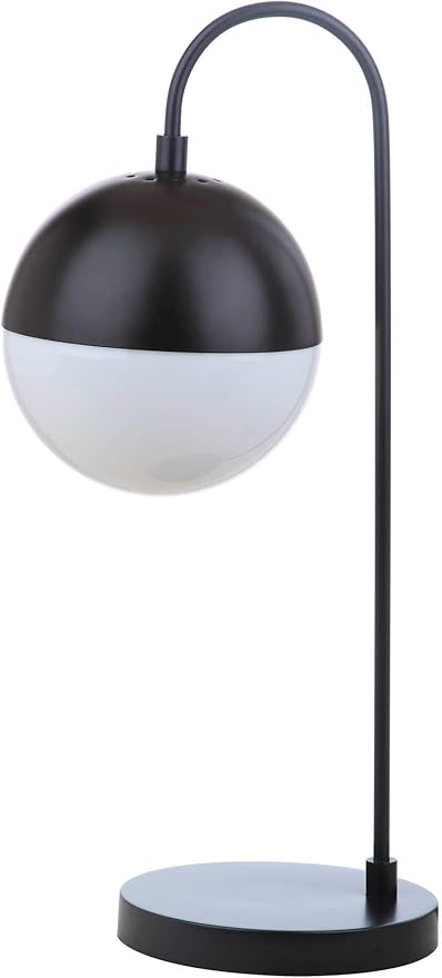 SAFAVIEH Lighting Collection Cappi Black Table Lamp with USB Charging Port (LED Bulb Included)