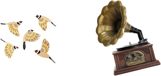 Baoblaze Vintage Wooden Bird Wall Figurine Collectible Sculpture Retro Ornament Housewarming Gift Decorative Office Crafts Bedroom Indoor Versatile B