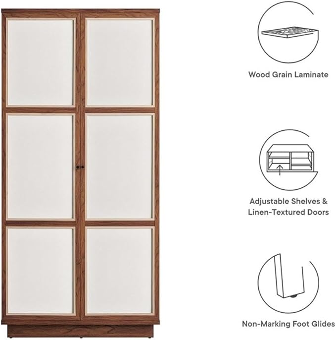 Modway Capri Living Room Furniture, Walnut