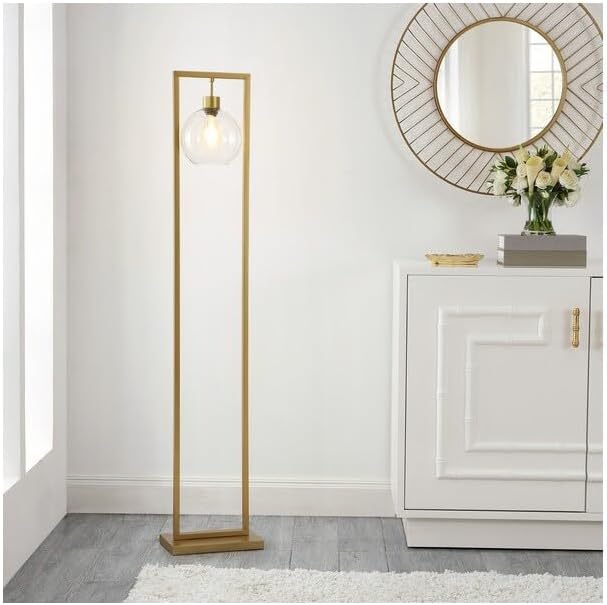 SAFAVIEH Lighting Collection Jalisa Mid-Century Modern Retro Industrial Gold 60-inch Floor Lamp (LED Bulb Included)