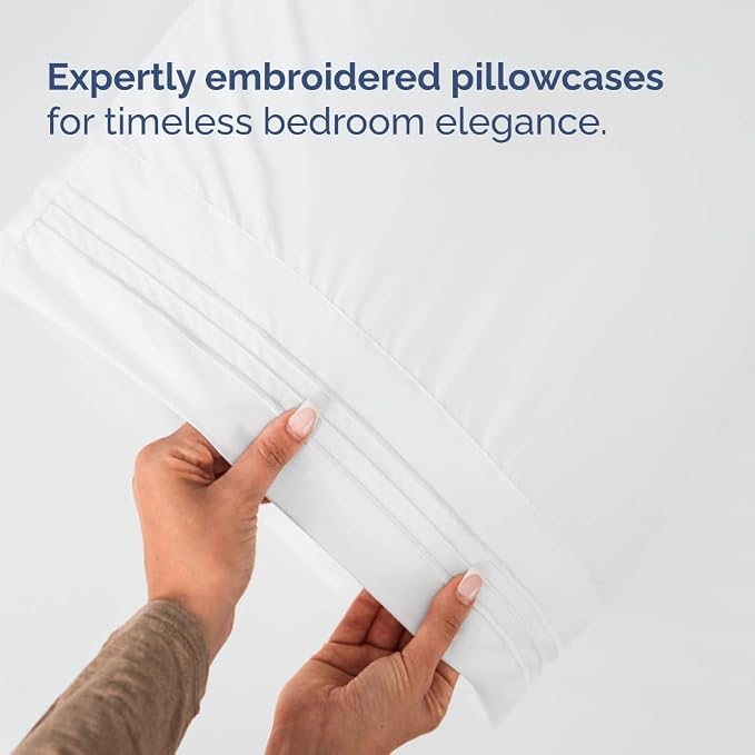 Flex Top Split Head King 4 Piece Sheet Set - Ultra-Soft, Breathable & Cooling Bed Sheets Set - Hotel Luxury Bedding for Women & Men with Deep Pockets - Wrinkle Free & Fade Resistant - Oeko-Tex - White