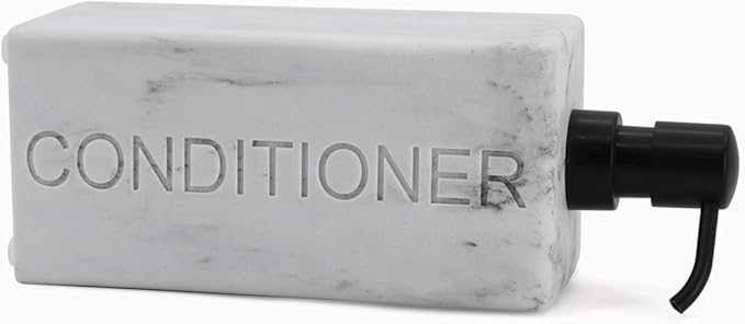 Rectangular Resin Dispenser Premium Bathroom Shampoo Conditioner Body Wash Bottle Modern Refillable Pump Design