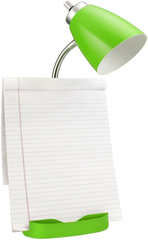 Limelights LD1056-GRN Desk Lamp Organizer with iPad Tablet Book Stand and USB Charging Port, Green