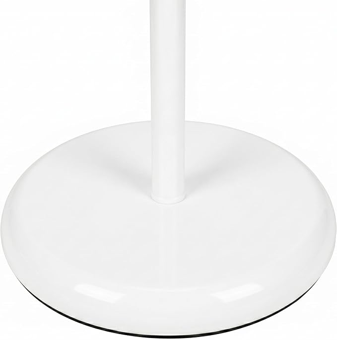Brightech Sky Dome Double – High Brightness Torchiere Floor Lamp with 2 Reading Lights for Living Rooms, Bedrooms – Replace Halogen Standing Lamps with Efficient LED Office Lighting - Tall White Pole