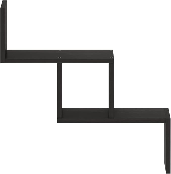 Furinno Rossi Wall Mount Floating Ladder Shelf, Espresso