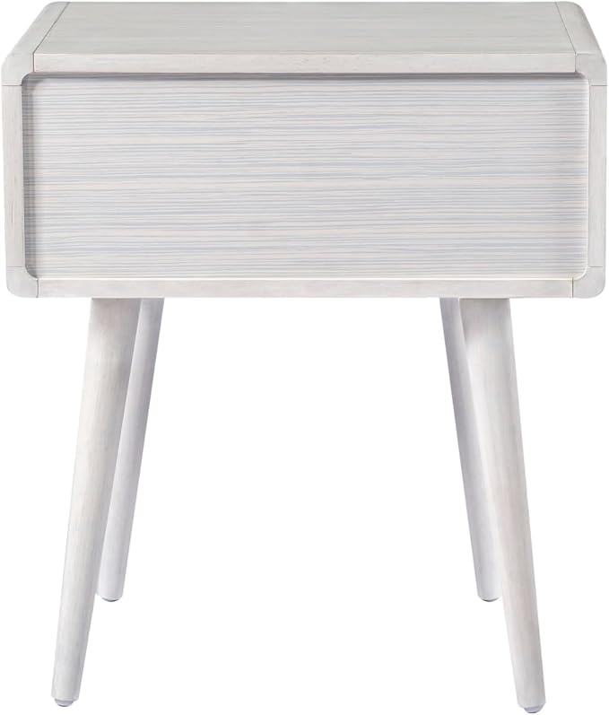Boraam Cambria End Table - Zebrano Whitewash/Natural Cane