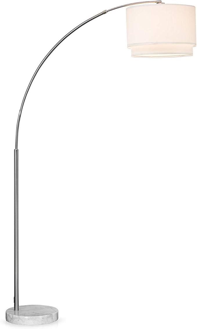 Major-Q Modern 81" Arc Tall Living Room-Stand Up Arching Drum Shade Large Floor Lamp for Dinning/Bedrooms-Corner Lamp for Office Lighting