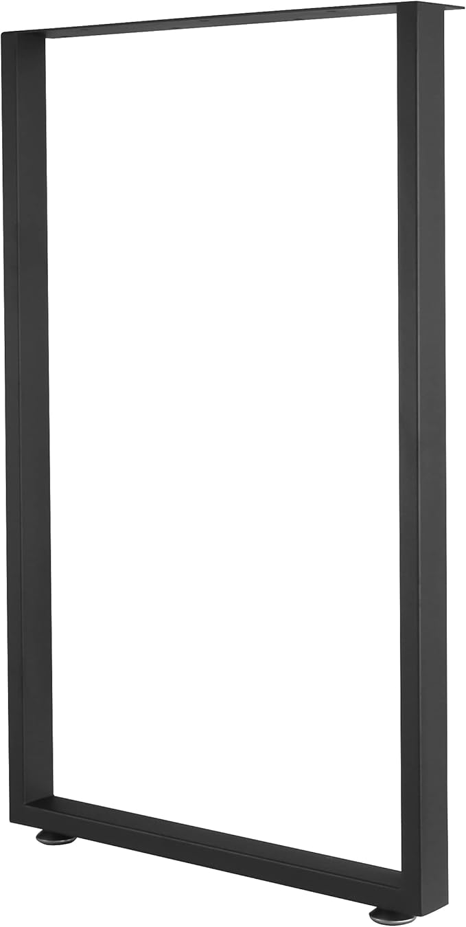 Metal Table Legs for Desk, Heavy Duty Square Tube Iron, DIY Furniture Legs for Dining and Coffee Table, Computer Desk, Workbench, Meeting Room Table (28, Rectangle 4x2)