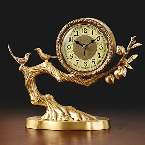 Vintage Table Clock Brass Desk Clock Ornaments Living Room Decoration Clocks and Clocks Desktop Crafts Desk Clocks Home Desktop Antique Clocks Mantel Clocks for Living Room