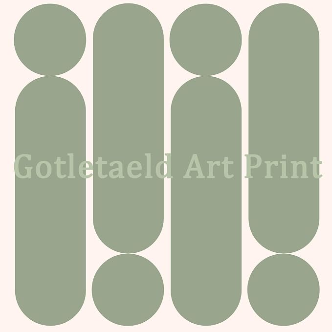 Geometric Line Wall Art Bauhaus 1923 Poster Sage Green Abstract Paintings Mid Century Modern Artwork Bauhaus Exhibition Poster Abstract Shape Prints Boho Modern Picture for Livingroom 16x24in Unframed