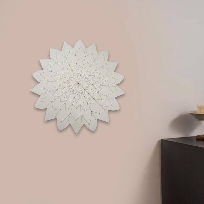 HouseVibe Geometry Wood Wall Art Ornament Bohemian Sculpture Decoration for Bathroom Bedroom Entryway Hallway Dining Room- Style I