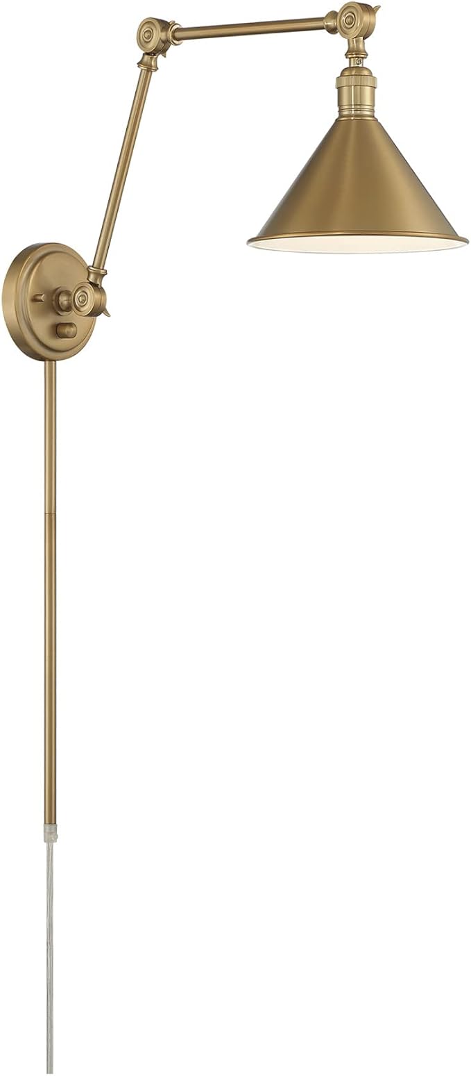 Nuvo Lighting 67113-1 Light 120 volt Polished Nickel Swing Arm Lamp (DELANCEY SWING ARM FIXTURE)