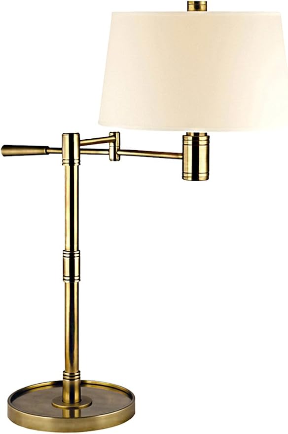 Hudson Valley Lighting 1 Light Table Lamp, Vintage Brass/Cream Finish