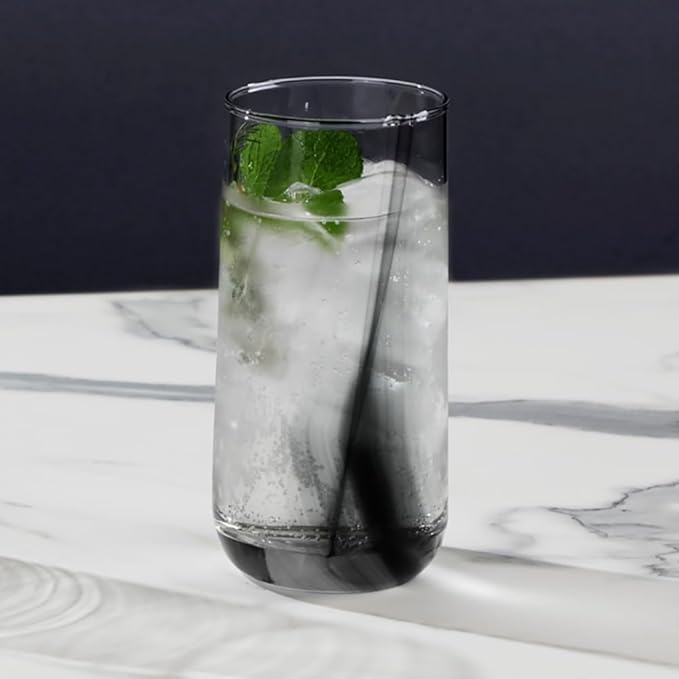 Libbey Ascent Black Ribbon 16 Piece Tumbler and Rocks Glass Set