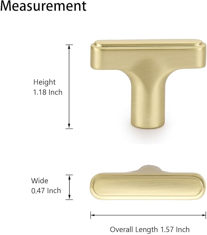 Lardmon 10 Pack Brushed Gold Cabinet Knobs Drawer Knobs Modern Single Hole Cabinet Pulls Solid Cabinet Handles Drawer Pulls Heavy Duty Kitchen Cabinet Hardware for Dresser Cupboard Wardrobe