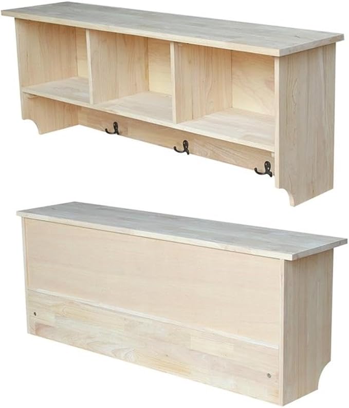 International Concepts Wall Shelf Unit with Storage