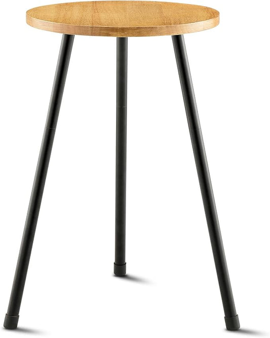 KINNARY Tall Plant Stand, Mid Century Wood Indoor Plant Stand Plant Table for Flower Pots, Metal Plant Holder, Modern Home Decor Small Round Side End Table (11.8"x20")
