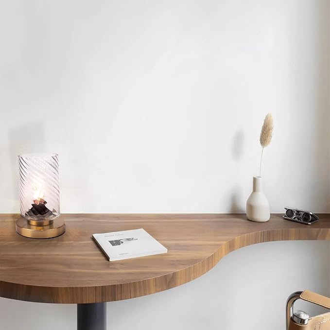 Modern Table Lamps Gold Desk Lamp with Clear Glass Shade Small Bedside lamp mini mid Century Table lamp for nightstand Living Room Bedroom Office end Table