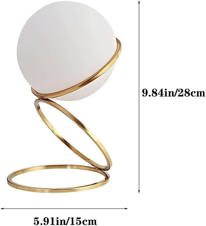 Desk Lamp Mid Century Modern Desk Lamp Creative Simple Ball Glass Bedside Table Lamp, for Apartment College Dormitory Lighting Fixture