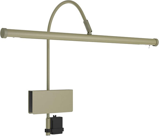Cocoweb 19" LED Grand Piano Light in Antique Brass with Dimmer Clip
