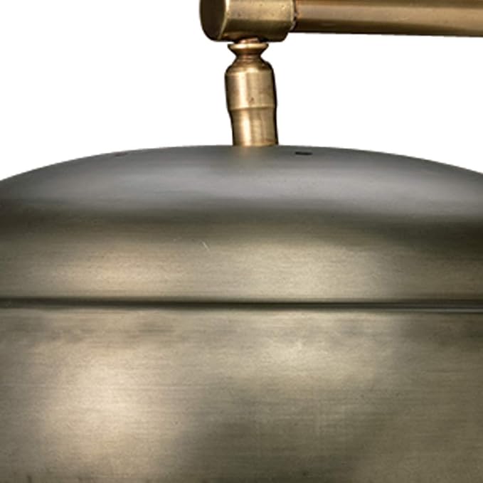 MY SWANKY HOME Retro Industrial Arm Desk Tall Table Lamp | Metal Shade Curved Silver Brass