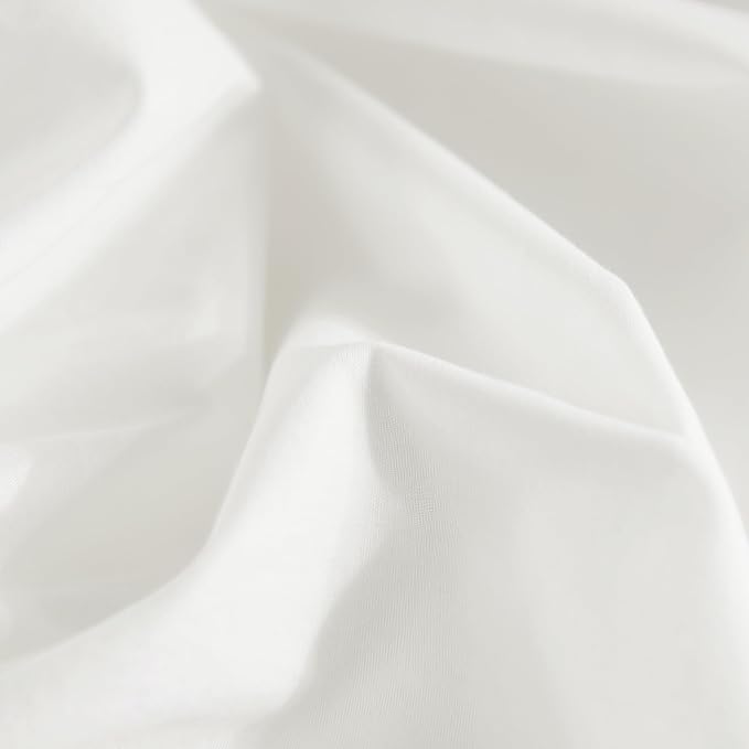 NEXHOME PRO Twin Duvet Cover Set 100% Certified Organic Cotton with Washed Feel & Linen-Like Texture, Comfortable & Breathable, Home Bedding Set Bright White (No Comforter)