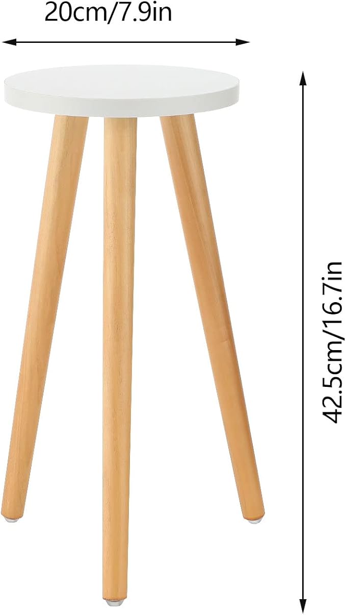MINGZHE Wood Plant Stand Indoor, Mid Century Modern Planter, Wood Flower Pot Stand, Tall Holder Plant Stands for Indoor Boho Rustic Wooden Stool for Plant Pot Holder(A2)