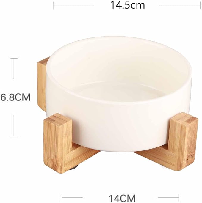 MINGZHE Ceramic Outdoor Planters,Flower Pot with Wooden Stand Indoor Display Rack Succulents Pots Round Planters for Indoor Plants(#1)