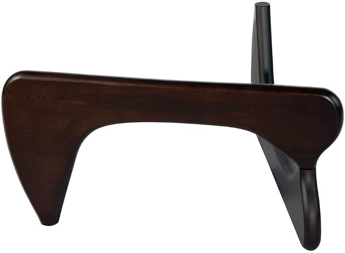 SHISEDECO Mid Century Modern Triangle Coffee Table Legs/Feet Only, 2 Pieces Interlocking Center Solid Wood Base, for Living Room, Leisure Area, Patio, Study etc. (Dark Walnut)