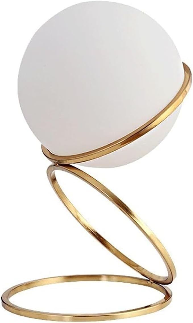 Desk Lamp Mid Century Modern Desk Lamp Creative Simple Ball Glass Bedside Table Lamp, for Apartment College Dormitory Lighting Fixture