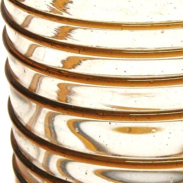 Amber Spiral 14 oz Drinking Glasses (set of 6), Recycled Glass, Lead-free, Toxin-Free (Drinking)
