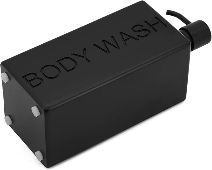 Rectangular Resin Dispenser Premium Bathroom Shampoo Conditioner Body Wash Bottle Modern Refillable Pump Design