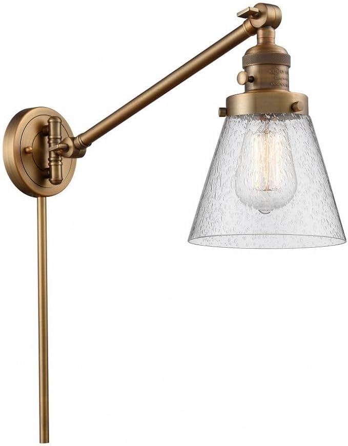 Innovations 237-BB-G64 1 Light Swing Arm, Brushed Brass